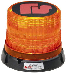 Federal Signal Emergency - Class I Candelas, 95, 120 & 60 FPM, Permanent 1" Pipe Mount Emergency LED Beacon Light Assembly - Powered by 12 to 24 Volts, Amber - Makers Industrial Supply