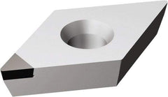 Sandvik Coromant - DCMW32.51 FP Grade CD05 Polycrystalline Diamond (PCD) Turning Insert - Uncoated, 55° Diamond, 3/8" Inscr Circle, 5/32" Thick, 1/64" Corner Radius - Makers Industrial Supply