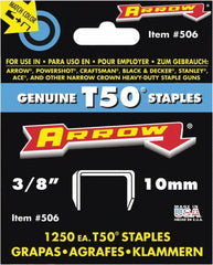 Arrow - 3/8" Wide High Carbon Steel Heavy-Duty Staples - 3/8" Leg Length - Makers Industrial Supply