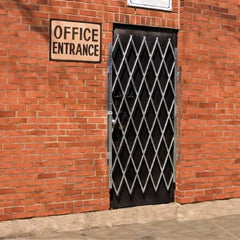 Illinois Engineered Products - 31" High Door Gate - Galvanized Steel, Silver - Makers Industrial Supply