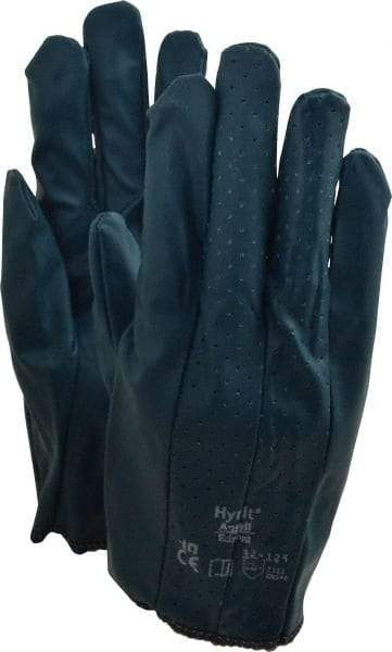 Ansell - Size XL (10) Nitrile Coated Interlock Knit General Protection Work Gloves - For General Purpose, Fully Coated, Slip-On Cuff, Full Fingered, Blue, Paired - Makers Industrial Supply