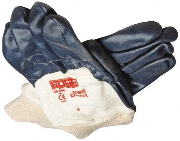 Ansell - Size XL (10) Nitrile Coated Interlock Knit General Protection Work Gloves - For General Purpose, Palm & Fingers Coated, Slip-On Cuff, Full Fingered, Gray, Paired - Makers Industrial Supply