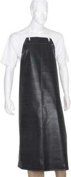 Ansell - 35" Wide x 45" Long x 16 mil Thick Chemical Resistant Bib Apron - Neoprene, Black, Resists Chemicals, Oils - Makers Industrial Supply