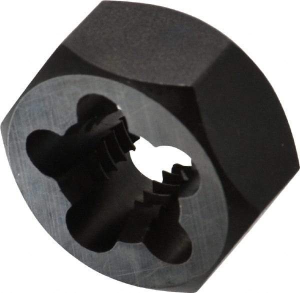 Cle-Line - 5/8-11 UNC Thread, 1-1/4" Hex, Hex Rethreading Die - Carbon Steel, 5/8" Thick, Series 0650 - Exact Industrial Supply