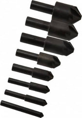 Hertel - 8 Piece, 1/4 to 1" Head Diam, 90° Included Angle, Countersink Set - Makers Industrial Supply