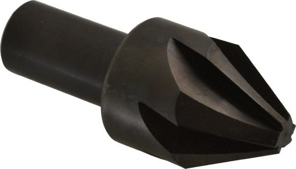 Hertel - 1-1/4" Head Diam, 3/4" Shank Diam, 6 Flute 60° High Speed Steel Countersink - Makers Industrial Supply