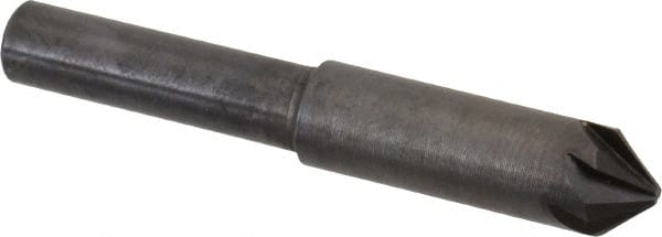 Hertel - 5/16" Head Diam, 1/4" Shank Diam, 6 Flute 82° High Speed Steel Countersink - Makers Industrial Supply