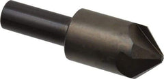 Hertel - 7/8" Head Diam, 1/2" Shank Diam, 4 Flute 90° High Speed Steel Countersink - 2-13/16" OAL, Straight Shank - Makers Industrial Supply