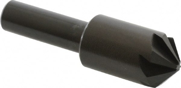 Hertel - 5/8" Head Diam, 3/8" Shank Diam, 6 Flute 100° High Speed Steel Countersink - Makers Industrial Supply