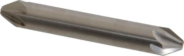 Hertel - 3/8" Head Diam, 3/8" Shank Diam, 6 Flute 60° High Speed Steel Countersink - 2-1/2" OAL, Straight Shank - Makers Industrial Supply