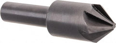 Hertel - 5/8" Head Diam, 3/8" Shank Diam, 6 Flute 82° High Speed Steel Countersink - 2-1/4" OAL, 1/8" Nose Diam, Straight Shank - Makers Industrial Supply