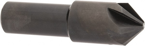 Hertel - 5/8" Head Diam, 1/2" Shank Diam, 6 Flute 90° High Speed Steel Countersink - Makers Industrial Supply