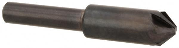 Hertel - 3/8" Head Diam, 1/4" Shank Diam, 6 Flute 90° High Speed Steel Countersink - Makers Industrial Supply