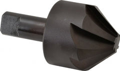 Hertel - 2" Head Diam, 1" Shank Diam, 6 Flute 82° High Speed Steel Countersink - Makers Industrial Supply