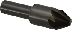 Hertel - 3/4" Head Diam, 1/2" Shank Diam, 6 Flute 60° High Speed Steel Countersink - Makers Industrial Supply