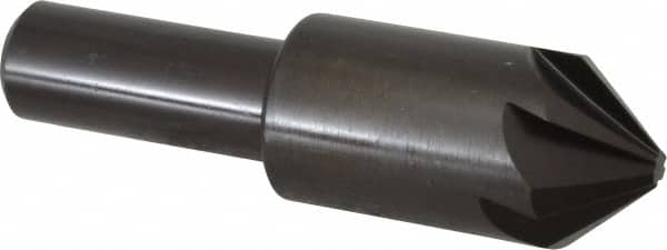 Hertel - 3/4" Head Diam, 1/2" Shank Diam, 6 Flute 82° High Speed Steel Countersink - Makers Industrial Supply