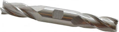 Hertel - 20mm, 1-7/8" LOC, 7/8" Shank Diam, 6-1/8" OAL, 4 Flute, High Speed Steel Square End Mill - Double End, Uncoated - Makers Industrial Supply