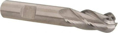 Hertel - 10mm Diam, 1" LOC, 4 Flute Cobalt Ball End Mill - Uncoated, Single End, 2-11/16" OAL, 3/8" Shank Diam - Makers Industrial Supply