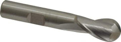 Hertel - 12mm Diam, 13/16" LOC, 2 Flute Cobalt Ball End Mill - Uncoated, Single End, 2-1/2" OAL, 3/8" Shank Diam - Makers Industrial Supply