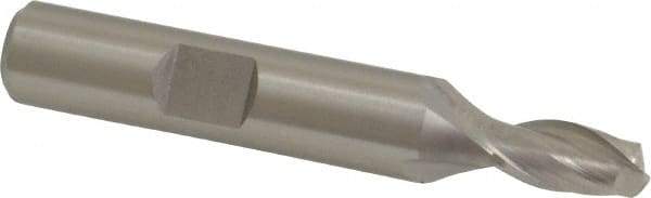 Hertel - 1/4", 2 Flute, Cobalt, 0.03" Corner Radius End Mill - 2-5/16" OAL, Right Hand Flute, 1/2" LOC, Right Hand Cut - Makers Industrial Supply