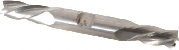 Hertel - 7/16", 1" LOC, 1/2" Shank Diam, 4-1/4" OAL, 4 Flute, Cobalt Square End Mill - Double End, Uncoated, Left Hand Cut, Left Hand Flute - Makers Industrial Supply