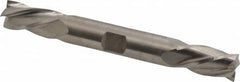 Hertel - 1/2", 1" LOC, 1/2" Shank Diam, 4-1/4" OAL, 4 Flute, Cobalt Square End Mill - Double End, Uncoated, Left Hand Cut, Left Hand Flute - Makers Industrial Supply