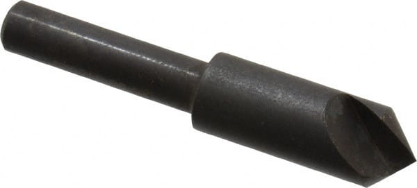 Hertel - 3/8" Head Diam, 1/4" Shank Diam, 1 Flute 90° High Speed Steel Countersink - Makers Industrial Supply