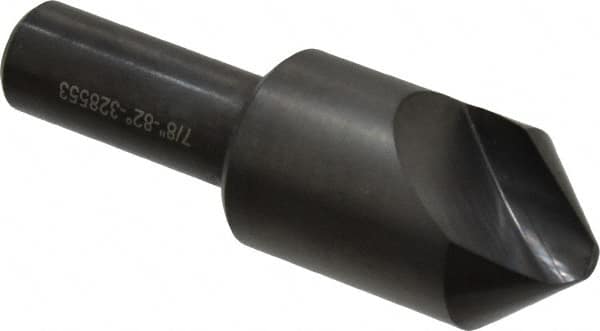 Hertel - 7/8" Head Diam, 1/2" Shank Diam, 1 Flute 82° High Speed Steel Countersink - Makers Industrial Supply