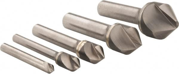 Hertel - 5 Piece, 1/4 to 1" Head Diam, 82° Included Angle, Countersink Set - Makers Industrial Supply