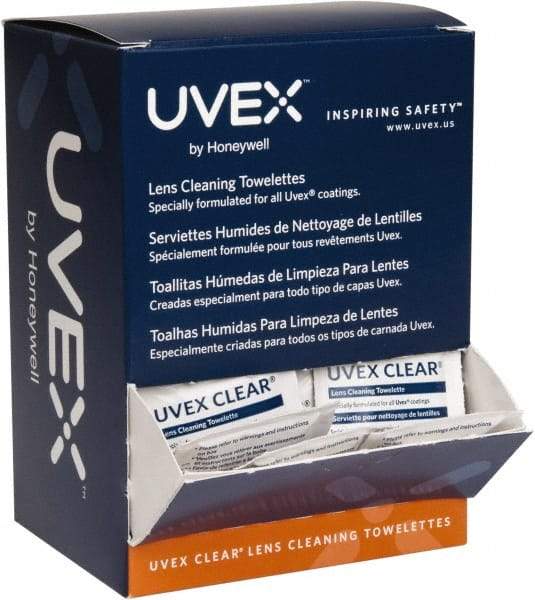 Uvex - 100 Antifog, Nonabrasive Lens Cleaning Tissues - Nonsilicone Cleaner, 4-5/8 Inch Wide x 2-3/4 Inch Deep x 9-1/4 Inch High Dispenser - Makers Industrial Supply