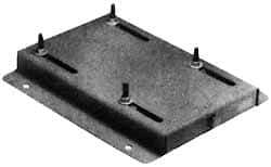 Made in USA - 1/2" Bolt Steel Rigid Fixed Base Motor Base - Adjusting Double Screw, 286 NEMA Frame - Makers Industrial Supply