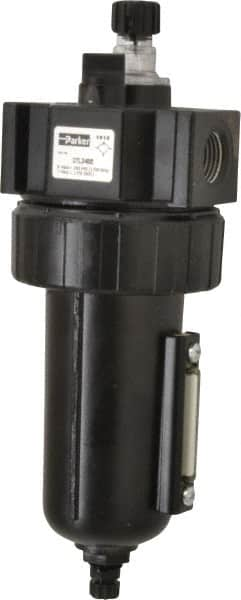 Parker - 1/2" NPT, 250 Max psi Standard Mist Lubricator - Metal Bowl with Sight Glass, Zinc Body, 90 CFM, 175°F Max Temp, 3.24" Wide x 9.27" High - Makers Industrial Supply