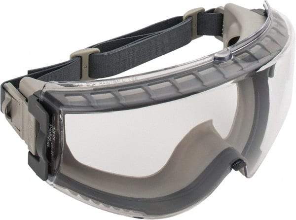 Uvex - Size Universal, Clear Polycarbonate Anti-Fog & Scratch Resistant Lens, Safety Goggles - Indirect Vent, Gray TPE (Thermopoly Elastomer) Frame - Makers Industrial Supply