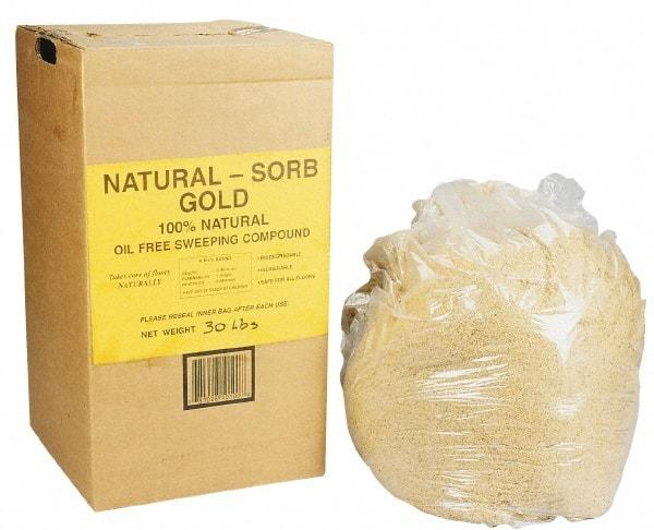 PRO-SOURCE - 30 Lbs. Natural Gold Sweeping Compound Floor - Use on Asphalt, Linoleum and Tile - Makers Industrial Supply