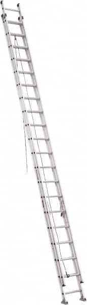 Werner - 40' High, Type IA Rating, Aluminum Extension Ladder - 300 Lb Capacity, 35' Working Length - Makers Industrial Supply