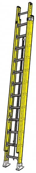 Werner - 20' High, Type IAA Rating, Fiberglass Extension Ladder - Makers Industrial Supply