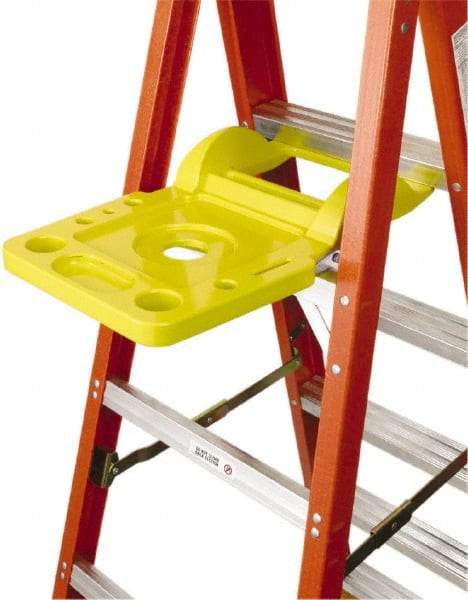 Werner - Plastic Molded Pail Ladder Shelf - For Use with 6000 & 6200 Series Stepladders - Makers Industrial Supply