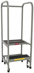 PW Platforms - 2 Step Stand - Office Mobile Stand, 300 Lb Capacity, 20" Platform Height, 20" Base Width x 22" Base Depth - Makers Industrial Supply