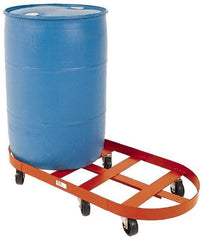 Made in USA - 1,800 Lb Load Capacity, 55 Gal Drum Dolly - 23-1/2" Wide x 6-3/4" High, 6 Wheels - Makers Industrial Supply