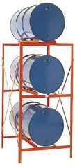 Made in USA - 3,200 Lb Load Capacity, 30 & 55 Gal Drum Storage Rack - 60" Wide x 48-1/2" High - Makers Industrial Supply