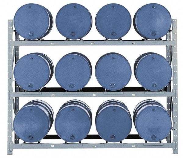 Made in USA - 14,475 Lb Load Capacity, 30 & 55 Gal Drum Pallet Rack - 105" Wide x 84" High - Makers Industrial Supply