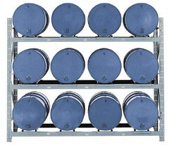 Made in USA - 19,300 Lb Load Capacity, 30 & 55 Gal Drum Pallet Rack - 105" Wide x 120" High - Makers Industrial Supply