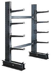 Made in USA - 10' High Single Sided Cantilever Rack - Without Lip, 15,800 Lb Capacity, 49" Base Length, 36" Arm Length - Makers Industrial Supply