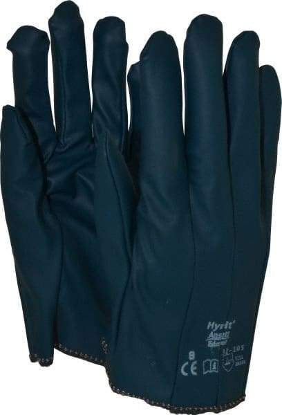 Ansell - Size L (9) Nitrile Coated Interlock Knit General Protection Work Gloves - For General Purpose, Fully Coated, Slip-On Cuff, Full Fingered, Blue, Paired - Makers Industrial Supply