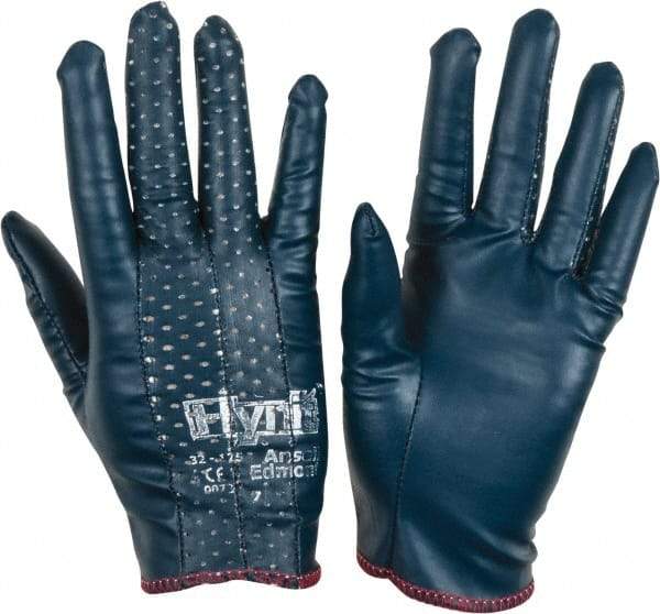 Ansell - Nitrile Coated Interlock Knit General Protection Work Gloves - For General Purpose, Fully Coated, Slip-On Cuff, Full Fingered, Blue, Paired - Makers Industrial Supply