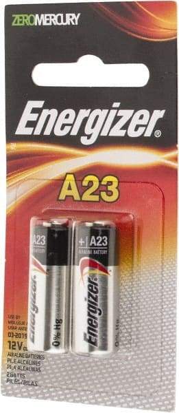 Energizer - Size A23, Alkaline, 2 Pack, Standard Battery - 12 Volts, ANSI Regulated - Makers Industrial Supply