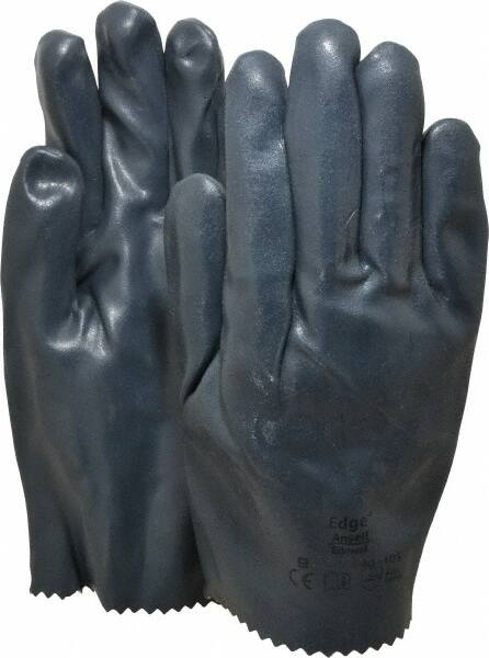 Ansell - Size L (9) Nitrile Coated Interlock Knit General Protection Work Gloves - For General Purpose, Palm & Fingers Coated, Slip-On Cuff, Full Fingered, Gray, Paired - Makers Industrial Supply