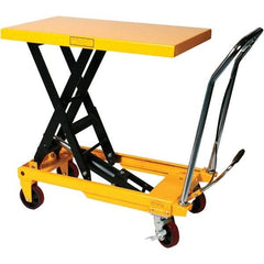 Wesco Industrial Products - 2,200 Lb Capacity Manual Hydraulic Scissor Lift Table - 15" to 39" Lift Height, 40" Platform Length x 20" Platform Width - Makers Industrial Supply