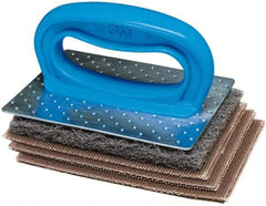 Ability One - 6" Long x 4" Wide x 1/2" Thick Sponge - Heavy-Duty, Brown/Gray - Makers Industrial Supply