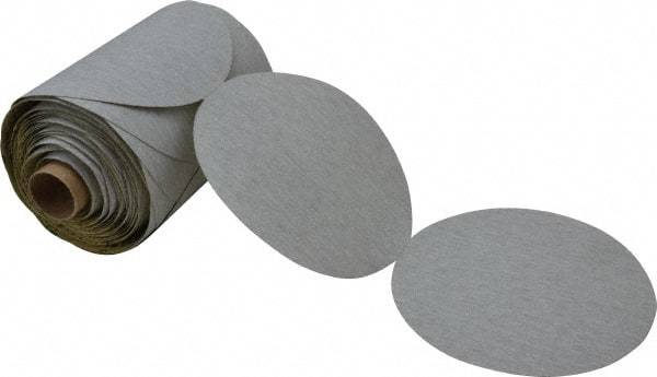 3M - 5" Diam, 120 Grit Silicon Carbide Adhesive PSA Disc - Fine Grade, Gray, A Weighted Backing, Flexible, Use with Random Orbital Sanders - Makers Industrial Supply